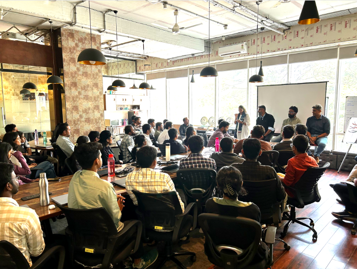 Company townhall with the team